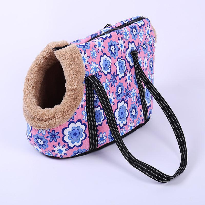 HKM-1523645 Breathable Mesh Travel and Outdoor Pet Bag in Love Pink, Plum Purple, and Pansy