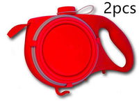 HKM-1525309 Retractable Multifunctional Pet Leash with Ergonomic Handle and Silicone Folding Bowl