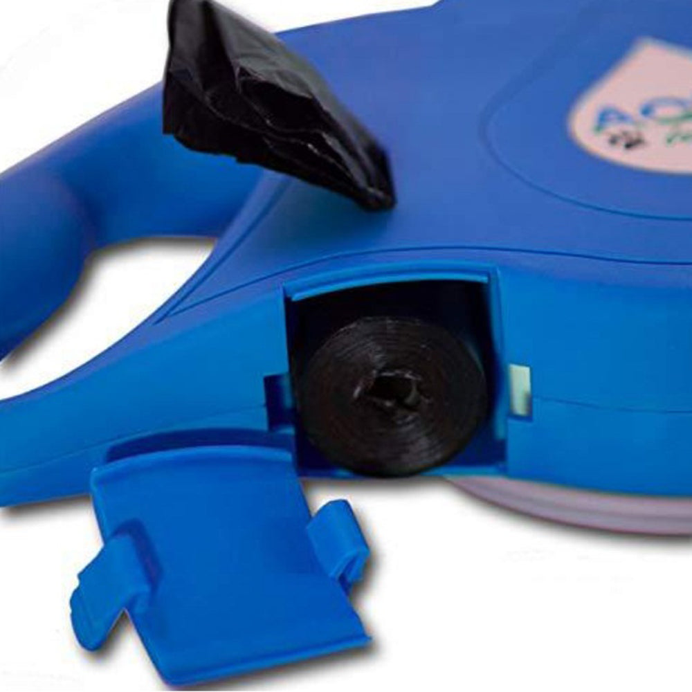 HKM-1525309 Retractable Multifunctional Pet Leash with Ergonomic Handle and Silicone Folding Bowl
