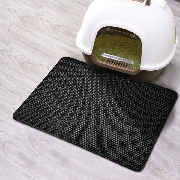 HKM-1525693 Double Layer EVA Pet Litter Mat - Cushioned, Multi-Size Options in Black, Beige, Pink, Gray, Blue, Brown