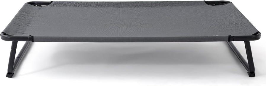 HKM-152595 Elevated Large Dog Outdoor Bed with Adjustable Buckle Legs, Washable Mesh Cover, Non-Slip Feet, Durable, Indoor & Outdoor Use