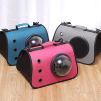 HKM-1526077 Foldable Linen Pet Carrier Bag with Breathable Ventilation for Small Pets