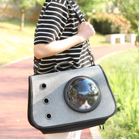 HKM-1526077 Foldable Linen Pet Carrier Bag with Breathable Ventilation for Small Pets