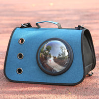HKM-1526077 Foldable Linen Pet Carrier Bag with Breathable Ventilation for Small Pets