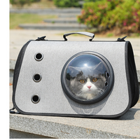 HKM-1526077 Foldable Linen Pet Carrier Bag with Breathable Ventilation for Small Pets