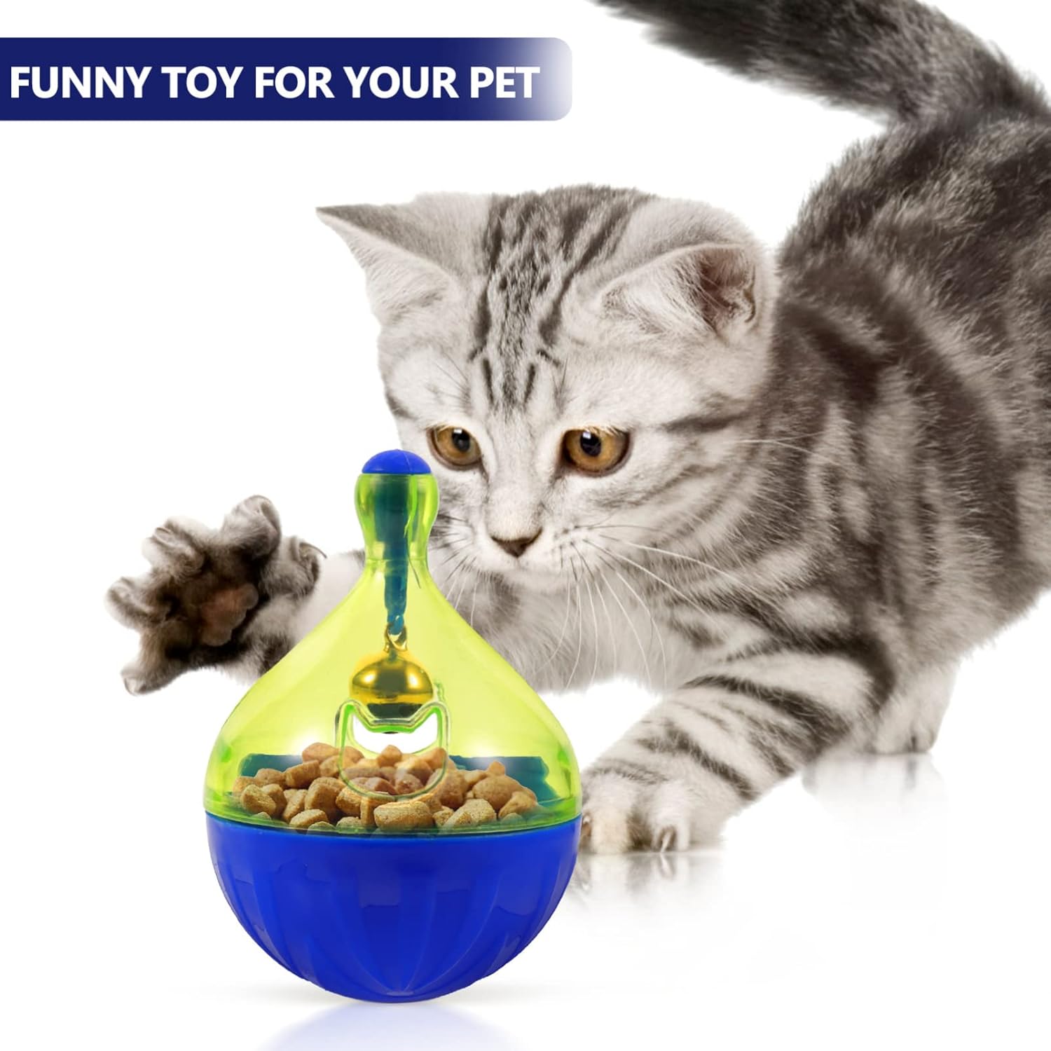 HKM-1527101 Interactive Pet Treat Dispenser Ball for Dogs and Cats - Slow Feeding Puzzle Toy with Tumbler Design