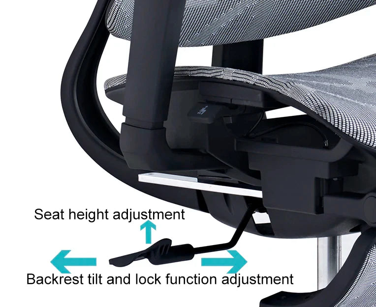 HKM-152723 Ergonomic Swivel Office Chair with Footrest, 2D Headrest, and Lumbar Support