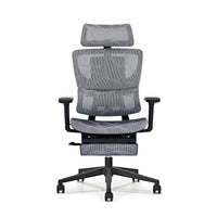 HKM-152723 Ergonomic Swivel Office Chair with Footrest, 2D Headrest, and Lumbar Support