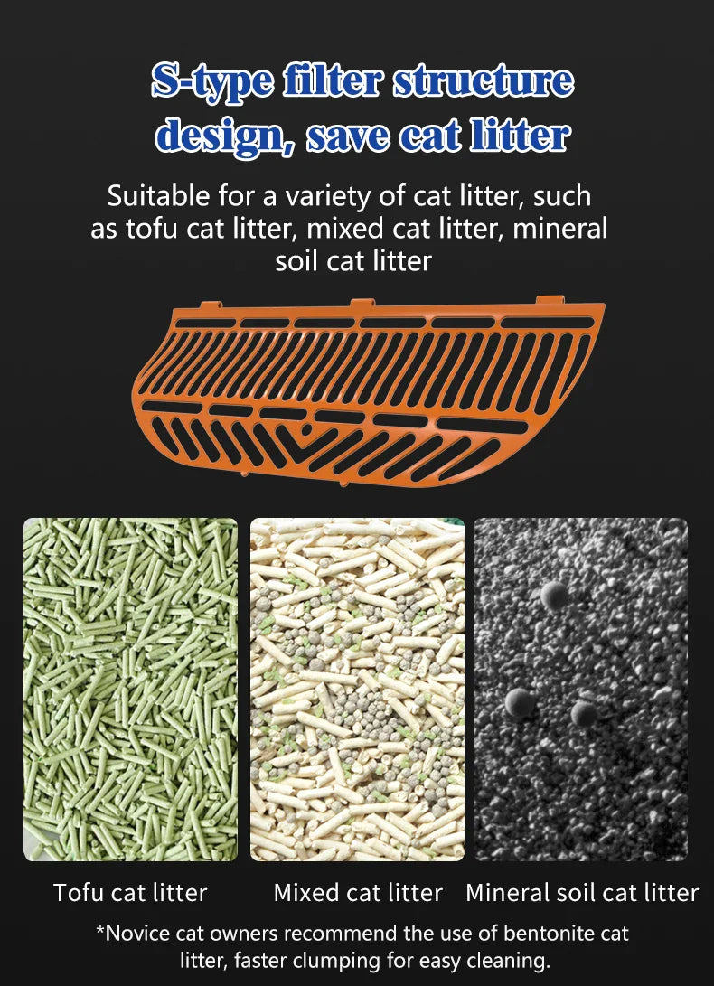 HKM-152723 Intelligent Self-Cleaning Cat Litter Box with Anti-Pinch Safety and App Connectivity, 80L Capacity
