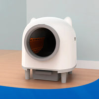 HKM-152723 Intelligent Self-Cleaning Cat Litter Box with Anti-Pinch Safety and App Connectivity, 80L Capacity