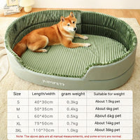 HKM-1527869 Washable Double-Sided Cat Nest and Dog Kennel with Waterproof Fabric and Cotton Cushion