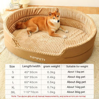 HKM-1527869 Washable Double-Sided Cat Nest and Dog Kennel with Waterproof Fabric and Cotton Cushion