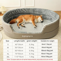 HKM-1527869 Washable Double-Sided Cat Nest and Dog Kennel with Waterproof Fabric and Cotton Cushion