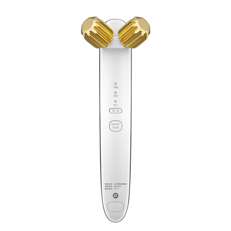 HKM-152851 24K Gold Facial Massager for Lifting and Firming - EMS, Vibration, and Iontophoresis Beauty Instrument