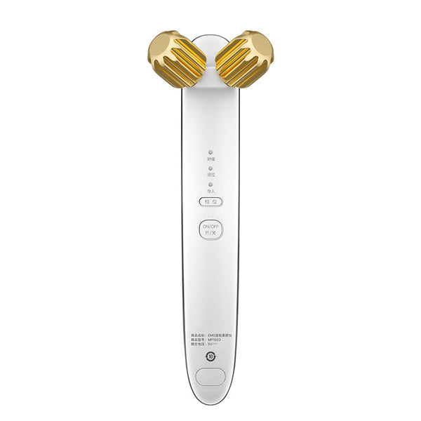 HKM-152851 24K Gold Facial Massager for Lifting and Firming - EMS, Vibration, and Iontophoresis Beauty Instrument