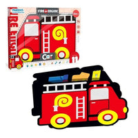 HKM-153107 Educational Fire Truck Learning Board for Babies – Montessori-Inspired Plastic Toy