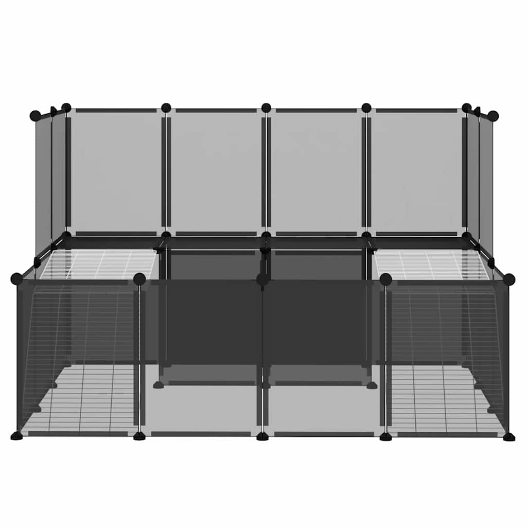 HKM-1531197 Spacious Multi-Level Small Animal Cage with Steel Frame, 143x107x93 cm