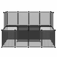 HKM-1531197 Spacious Multi-Level Small Animal Cage with Steel Frame, 143x107x93 cm
