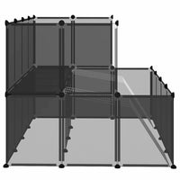 HKM-1531197 Spacious Multi-Level Small Animal Cage with Steel Frame, 143x107x93 cm