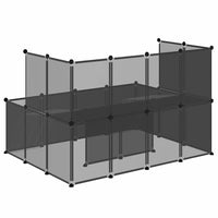 HKM-1531197 Spacious Multi-Level Small Animal Cage with Steel Frame, 143x107x93 cm