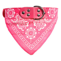 HKM-1531581 Pet Fashion Triangle Saliva Towel Collar - Striped Design, Available in Pink, Blue, Black, Red, Purple, Light Blue, and Rose Red