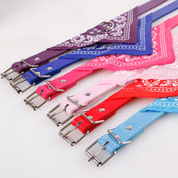 HKM-1531581 Pet Fashion Triangle Saliva Towel Collar - Striped Design, Available in Pink, Blue, Black, Red, Purple, Light Blue, and Rose Red