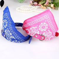 HKM-1531581 Pet Fashion Triangle Saliva Towel Collar - Striped Design, Available in Pink, Blue, Black, Red, Purple, Light Blue, and Rose Red