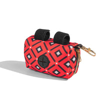 HKM-1531837 Pet Waste Bag Storage Organizer - Neoprene in Red, Green, Purple, Wave Design - 12x6.5x7 cm