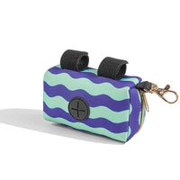 HKM-1531837 Pet Waste Bag Storage Organizer - Neoprene in Red, Green, Purple, Wave Design - 12x6.5x7 cm
