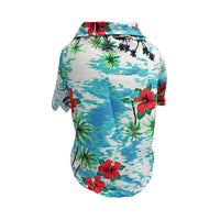 HKM-1531965 Lightweight Dog Hawaiian Shirt for Spring and Autumn - Breathable Chiffon, Multiple Colors Available