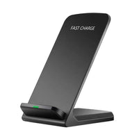 HKM-153299 Vertical Bracket Dual Coil Wireless Charger - 10W Fast Charging, QI Standard, Compatible with Various Devices