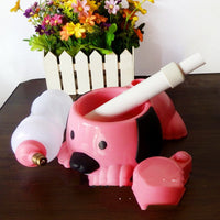 HKM-1533373 Pet Water Dispenser with Adjustable Height - Available in Pink, Blue, and Yellow