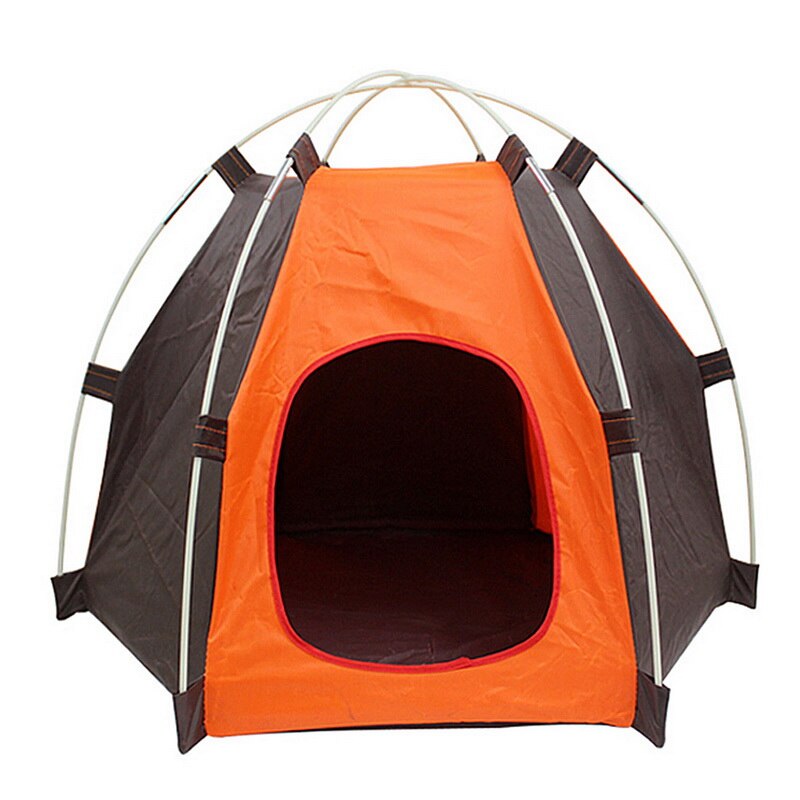 HKM-1533629 Portable Foldable Pet Tent for Small Dogs and Cats - Sunscreen Outdoor & Indoor Kennel with Removable Cushioning