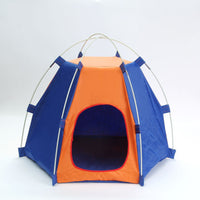 HKM-1533629 Portable Foldable Pet Tent for Small Dogs and Cats - Sunscreen Outdoor & Indoor Kennel with Removable Cushioning