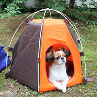 HKM-1533629 Portable Foldable Pet Tent for Small Dogs and Cats - Sunscreen Outdoor & Indoor Kennel with Removable Cushioning