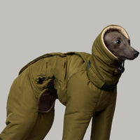 HKM-1534013 Super Thick Cotton Padded Clothes for Dogs in Military Green, Sizes S-XL