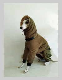 HKM-1534013 Super Thick Cotton Padded Clothes for Dogs in Military Green, Sizes S-XL