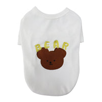 HKM-1534141 Blue Cartoon Bichon Schnauzer Pet T-Shirt Vest for Small Dogs in Cotton