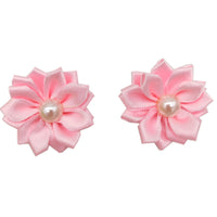 HKM-1534397 Flower Bow Rubber Bands for Pets - Japanese and Korean Style, 50pcs, Decorative Cloth Pet Accessories