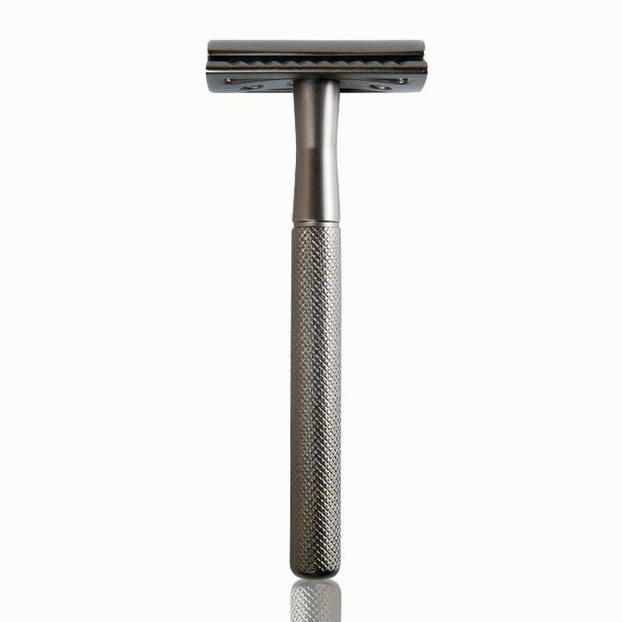 HKM-153491 Stainless Steel Double-Sided Razor with Diamond Pattern Design
