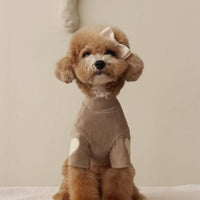 HKM-1535165 Autumn and Winter Base Embroidery Sweater for Dogs in Beige, Pink, Dark Green, and Brown