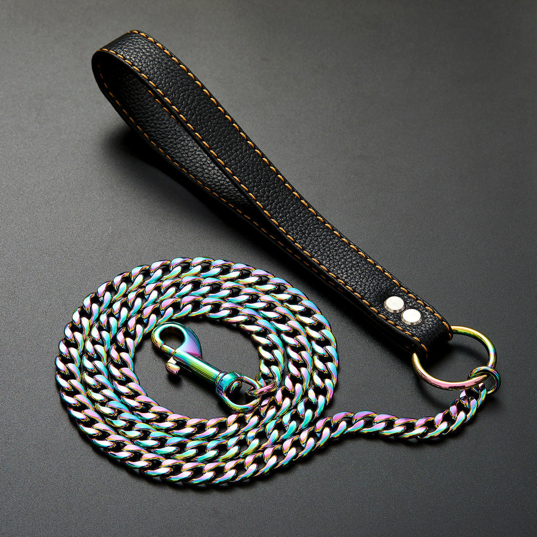 HKM-153555 Stainless Steel Traction Rope with PU Material, 125cm Length, 11.5mm Width