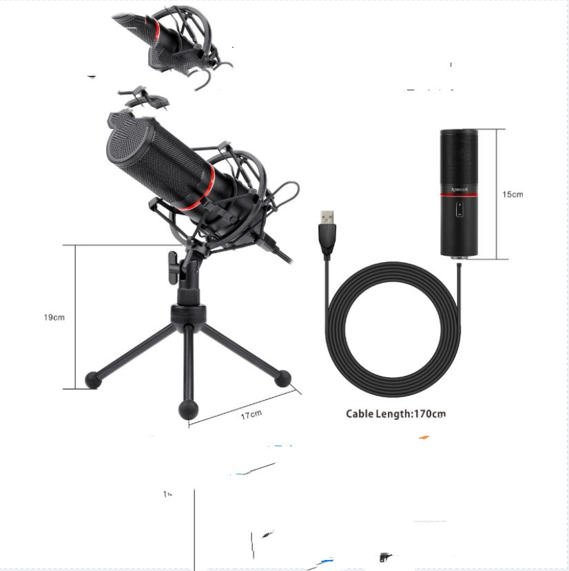 HKM-153619 Wireless Live Broadcast Microphone with Noise Reduction for Recording and Streaming