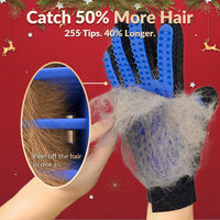 HKM-1536829 Pet Grooming Gloves with Soft Silicone Tips for Gentle Shedding and Bathing – Suitable for Dogs, Cats, and Horses