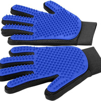 HKM-1536829 Pet Grooming Gloves with Soft Silicone Tips for Gentle Shedding and Bathing – Suitable for Dogs, Cats, and Horses