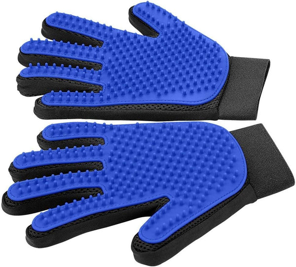 HKM-1536829 Pet Grooming Gloves with Soft Silicone Tips for Gentle Shedding and Bathing – Suitable for Dogs, Cats, and Horses