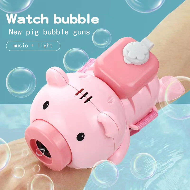 HKM-153683 Automatic Bubble Blower Toy with Music and Lights for Outdoor Fun - Perfect for Ages 2 to 4