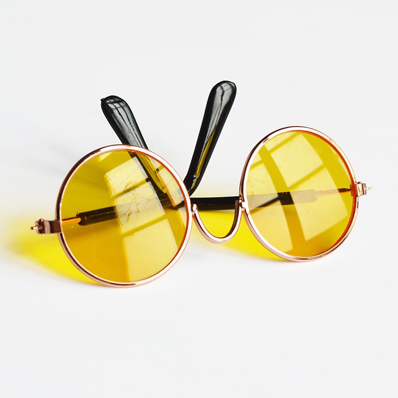HKM-1536957 Reflective Small Pet Accessory Mirror with Anti-Slip Glasses Band - Colorful & Metal Design