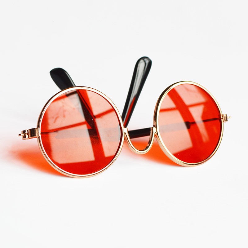 HKM-1536957 Reflective Small Pet Accessory Mirror with Anti-Slip Glasses Band - Colorful & Metal Design