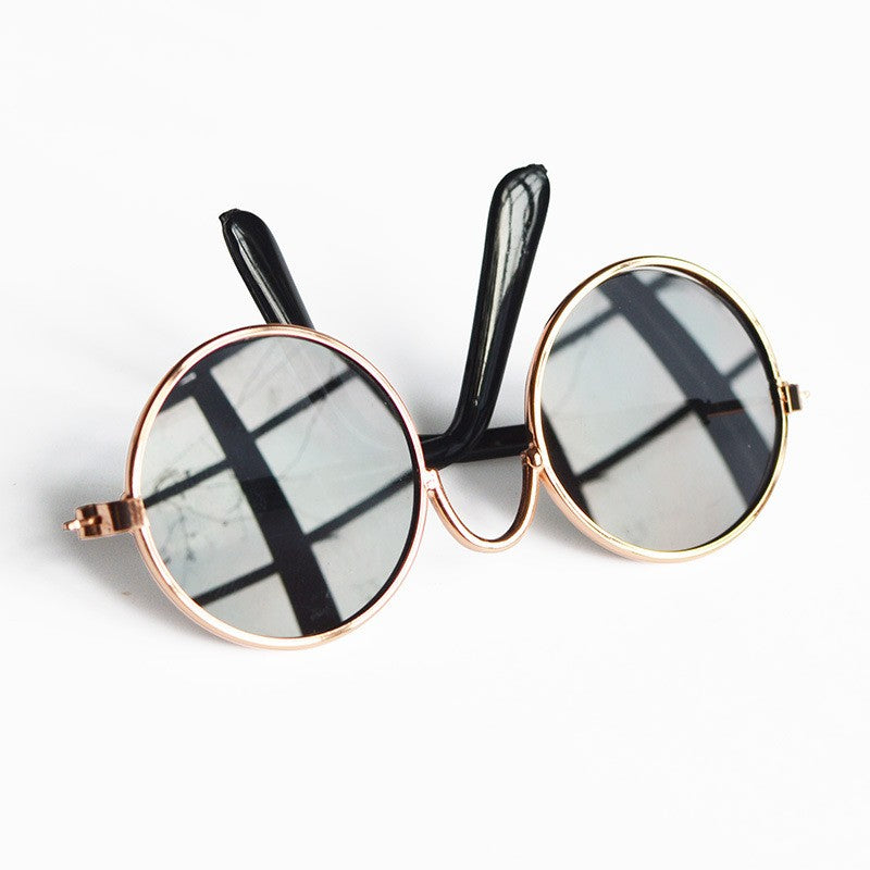HKM-1536957 Reflective Small Pet Accessory Mirror with Anti-Slip Glasses Band - Colorful & Metal Design